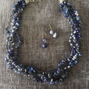 Beautiful Lapis Lazuli & Sodalite Necklace Set